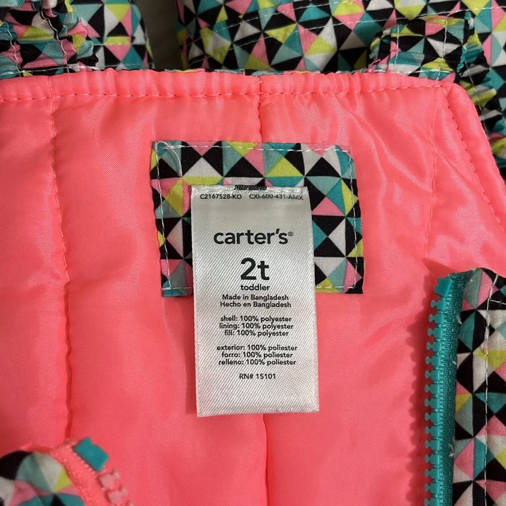 Carter’s Multicolor Patterned Winter Snow Bib Overalls